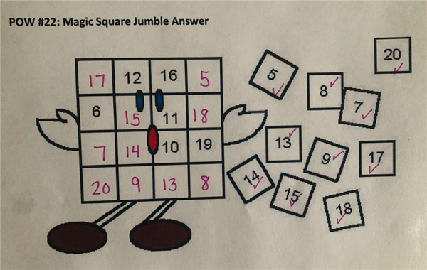 Magic Square Jumble Answer 
